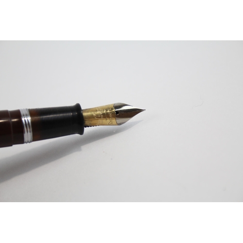 315 - Vintage SHEAFFER Balance Brown FOUNTAIN PEN w/ 14ct Gold Nib, Pencil Etc