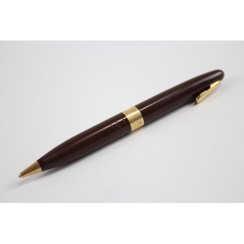 315 - Vintage SHEAFFER Balance Brown FOUNTAIN PEN w/ 14ct Gold Nib, Pencil Etc