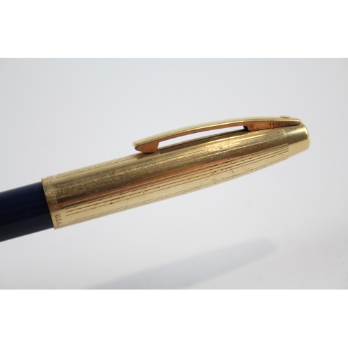 317 - Vintage SHEAFFER Imperial Navy FOUNTAIN PEN w/ 14ct Gold Nib WRITING