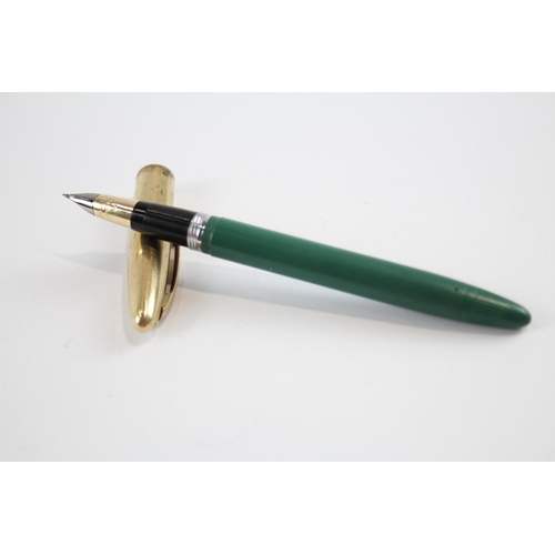 330 - Vintage SHEAFFER Snorkel Green FOUNTAIN PEN w/ Steel Nib WRITING