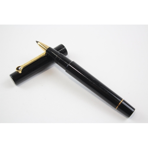 335 - Omas Tokyo Black Rollerball Pen w/ Gold Plate Banding & Clip