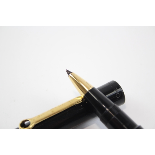 335 - Omas Tokyo Black Rollerball Pen w/ Gold Plate Banding & Clip