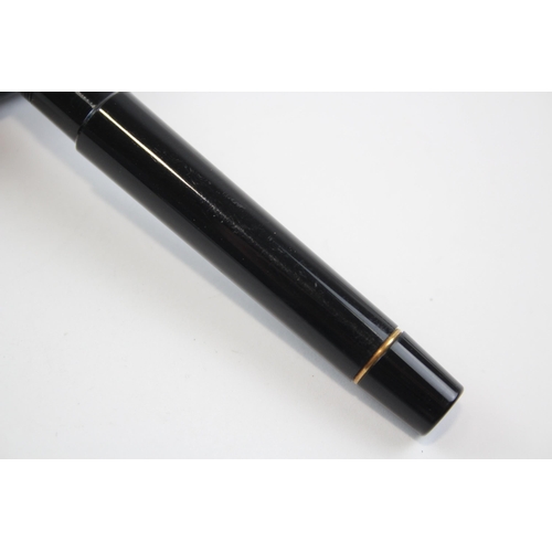 335 - Omas Tokyo Black Rollerball Pen w/ Gold Plate Banding & Clip