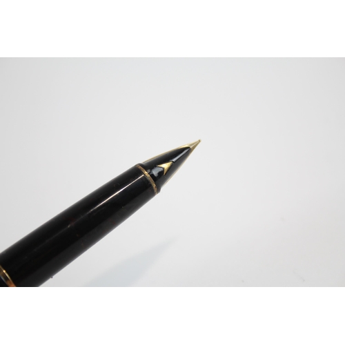 339 - Vintage Sheaffer Stylist Black & Gold Fountain Pen w/ 14ct Gold Nib Writing