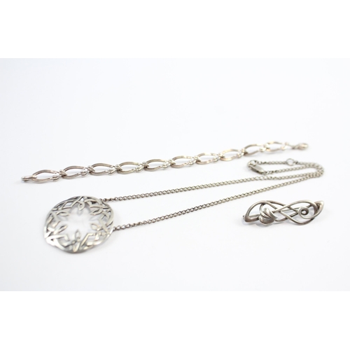 174 - A Collection Of Silver Scottish Design Jewellery Including Ola Gorie