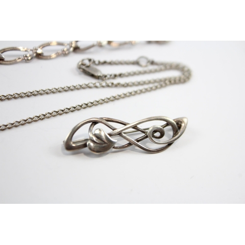 174 - A Collection Of Silver Scottish Design Jewellery Including Ola Gorie