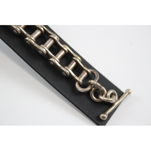 182 - Silver Bicycle Chain Style Bracelet