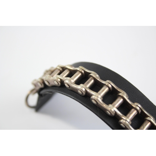 182 - Silver Bicycle Chain Style Bracelet