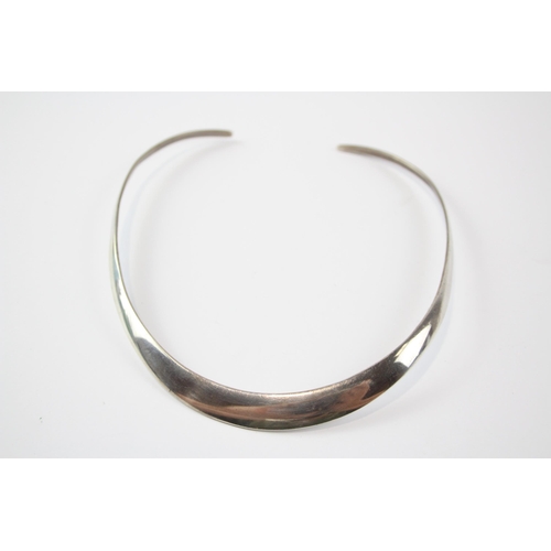 209 - Silver Torque Necklace And Bangle