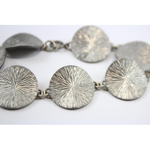 212 - A Collection Of Pewter Jewellery Including Jorgen Jensen