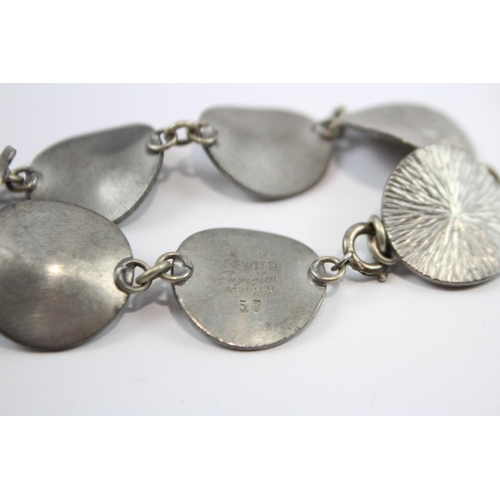 212 - A Collection Of Pewter Jewellery Including Jorgen Jensen