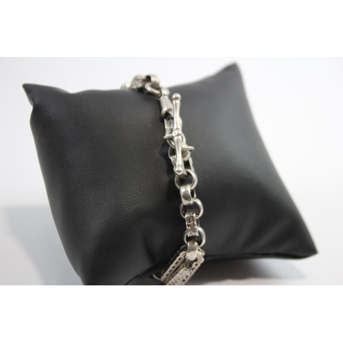 215 - Silver Antique Watch Chain Bracelet Conversion