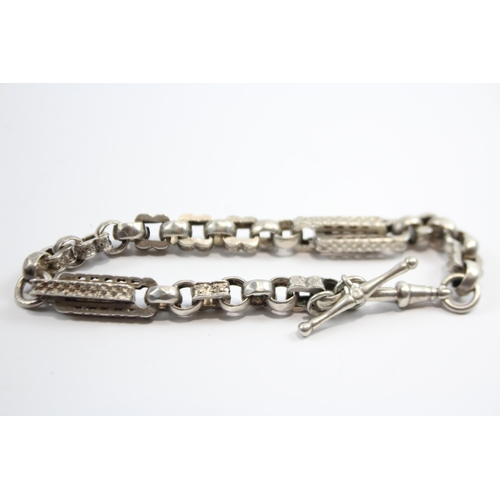 215 - Silver Antique Watch Chain Bracelet Conversion