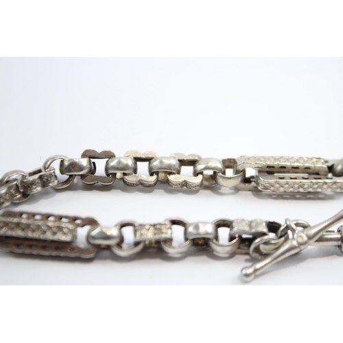 215 - Silver Antique Watch Chain Bracelet Conversion