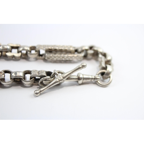 215 - Silver Antique Watch Chain Bracelet Conversion