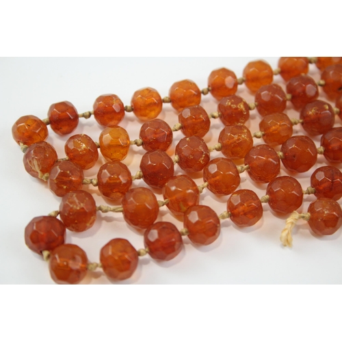 216 - An Antique Amber Necklace For Restringing