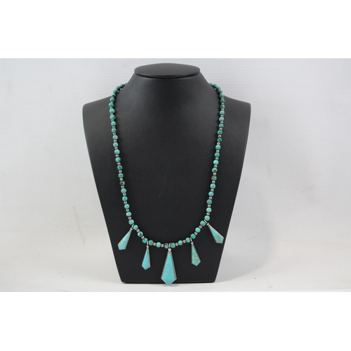 233 - Silver Native American Necklace Set With Turquoise By Sundance Jewellery Company