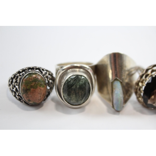 236 - A Collection Of Modernist/Mid-Century Rings Including Opal