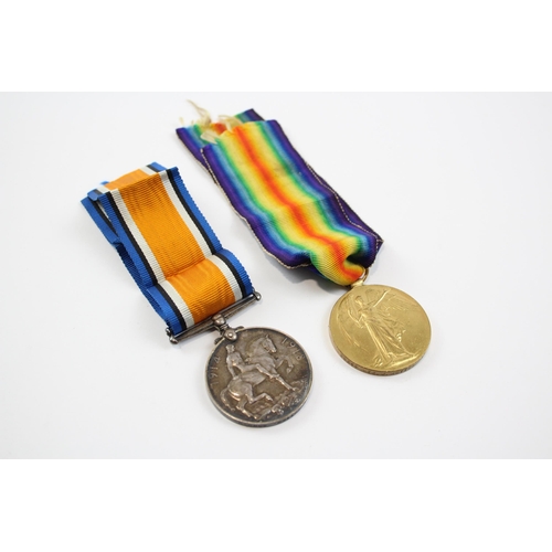 241 - WW1 Medal Pair & Original Ribbons 25317 Pte J. Rutter Border Regt