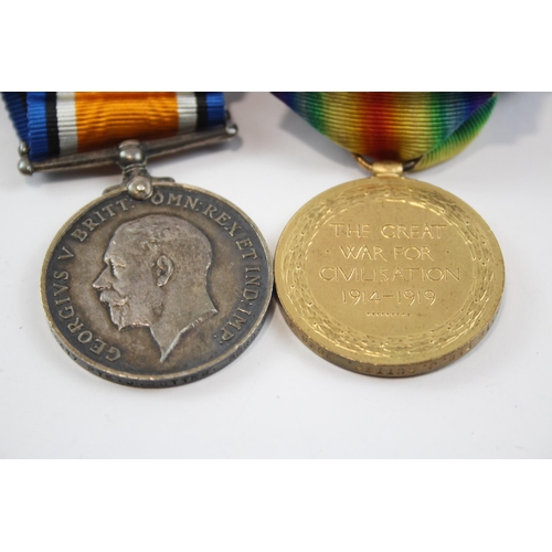 241 - WW1 Medal Pair & Original Ribbons 25317 Pte J. Rutter Border Regt