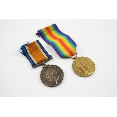 248 - WW1 Medal Pair & Original Ribbons TR5-5049 Pte C.M Cox Northumberland Fusiliers