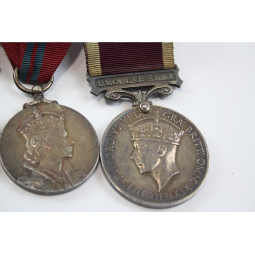 251 - WW2-ER.II Mounted Medal Group Inc ER.II Coronation & Army Long Service Sjt Latto