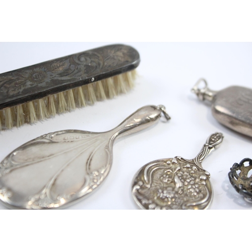 265 - 5 x Antique / Vintage Hallmarked .800 & .925 SILVER Ladies Vanity Items 47g