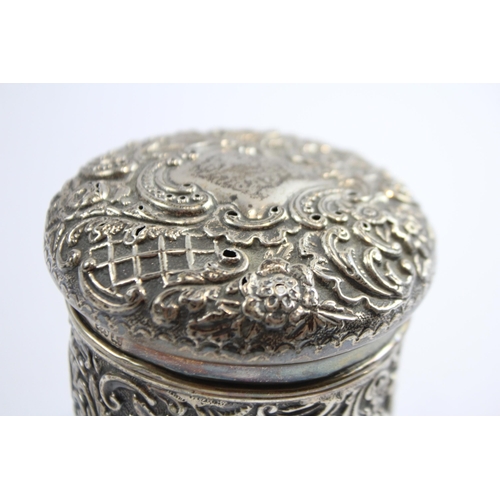 274 - Antique Victorian Hallmarked 1898 Chester Sterling Silver Vanity Box / Jar 106g