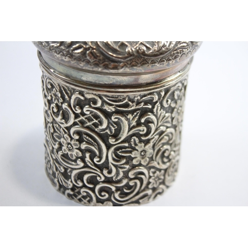 274 - Antique Victorian Hallmarked 1898 Chester Sterling Silver Vanity Box / Jar 106g