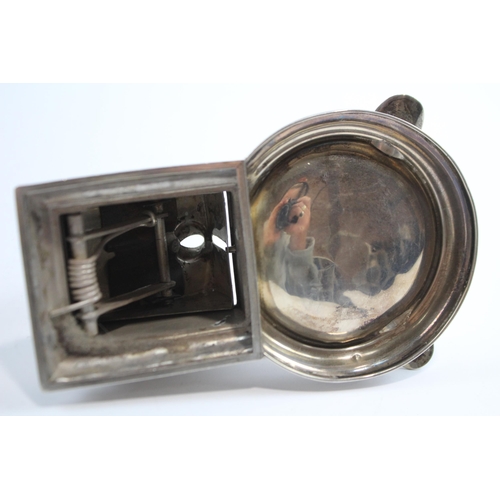 275 - Antique Edwardian 1908 Birmingham Sterling Silver Cigar Cutter & Ashtray (120g)