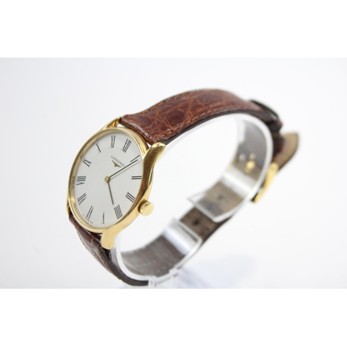 282 - LONGINES Men's Vintage Gold Tone Dress Style WRISTWATCH Hand-wind WORKING