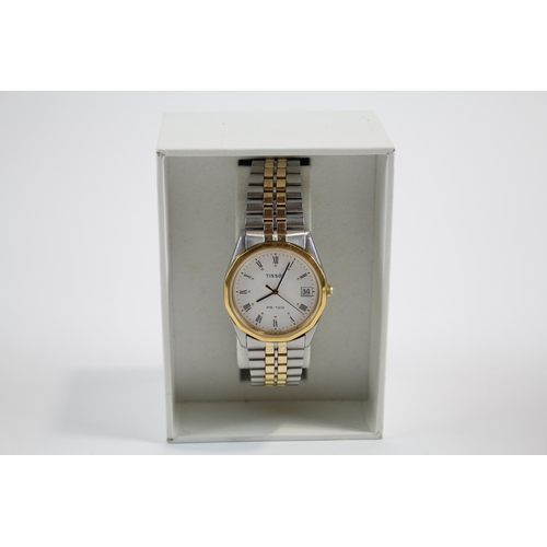 288 - TISSOT PR100 Men's Two Tone WRISTWATCH Quartz WORKING Boxed