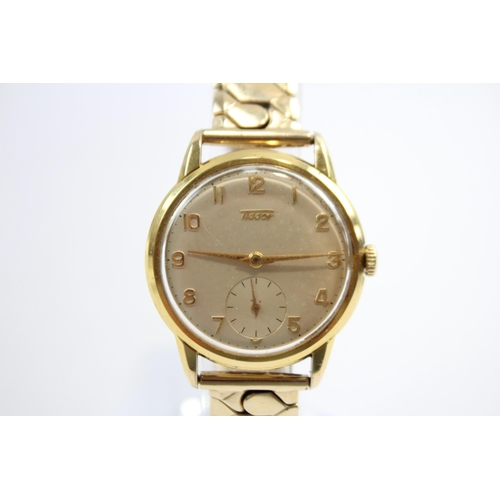 290 - TISSOT Men's Vintage Gold Tone WRISTWATCH Hand-wind WORKING C.1950s