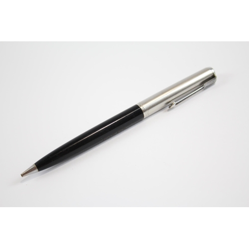 310 - Vintage PARKER 51 Black FOUNTAIN PEN w/ Brushed Steel Cap, Pencil, Original Box