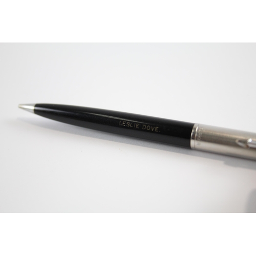 310 - Vintage PARKER 51 Black FOUNTAIN PEN w/ Brushed Steel Cap, Pencil, Original Box