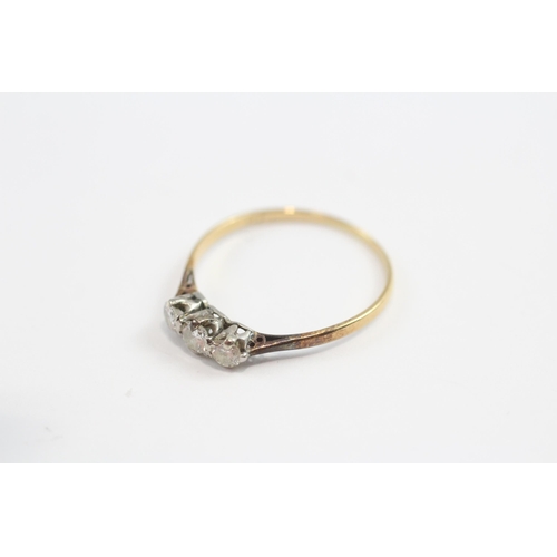 5 - 18ct Gold Diamond Trilogy Ring (1.1g) Size  Q