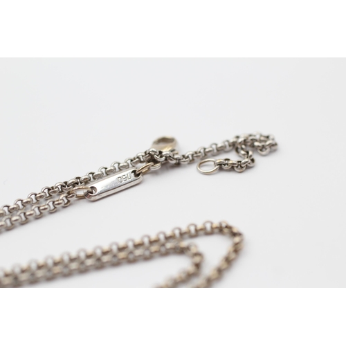 1 - 18ct White Gold Rolo Chain Necklace By Chopard (8.2g)