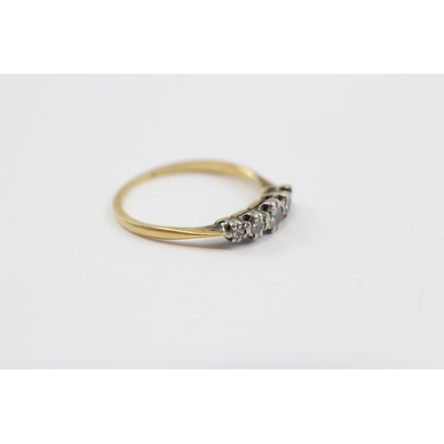 21 - 18ct Gold 5 Stone Diamond Ring (1.3g) Size  K