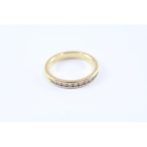 250 - 18ct Gold Diamond Half Eternity Ring (2.7g) Size  J