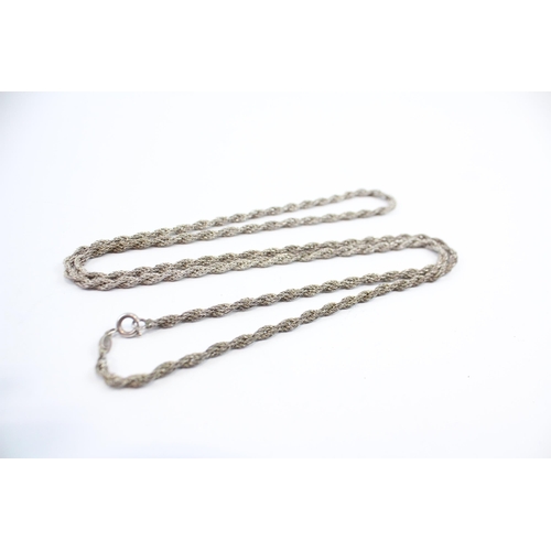 287 - Silver Twisted Rope Necklace 1971 By Designer Grosse (21g)