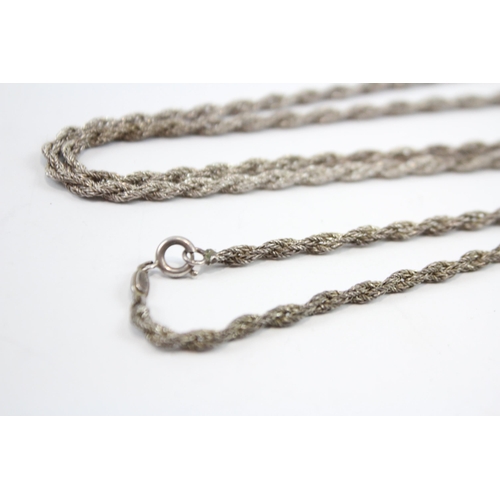 287 - Silver Twisted Rope Necklace 1971 By Designer Grosse (21g)