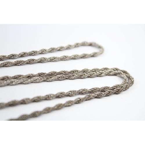 287 - Silver Twisted Rope Necklace 1971 By Designer Grosse (21g)