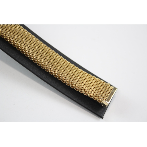 298 - Gold Tone Mesh Bracelet By Designer Grosse (55g)