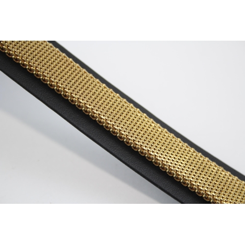 298 - Gold Tone Mesh Bracelet By Designer Grosse (55g)