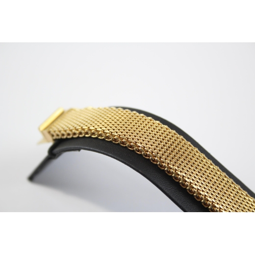 298 - Gold Tone Mesh Bracelet By Designer Grosse (55g)