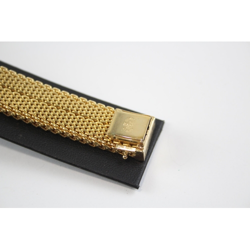 298 - Gold Tone Mesh Bracelet By Designer Grosse (55g)