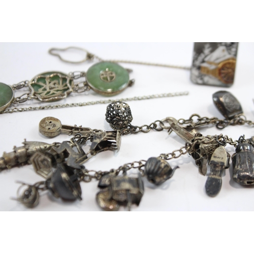 304 - A Collection Of Silver Jewellery With Asian Themes (30g)