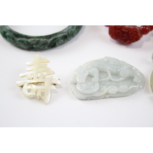 316 - A Collection Of Oriental Jewellery Including Jade (140g)