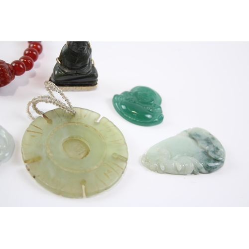 316 - A Collection Of Oriental Jewellery Including Jade (140g)