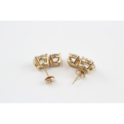 32 - 14ct Gold White Stone Dress Earrings (4.6g)